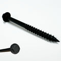 (100) 3/8' X 4' Black Hex Head Lag Wood Screws, Heavy Duty lag Bolts for Timber, Tree Houses, Fences by BRAUNY BOY HARDWARE -Qty 100
