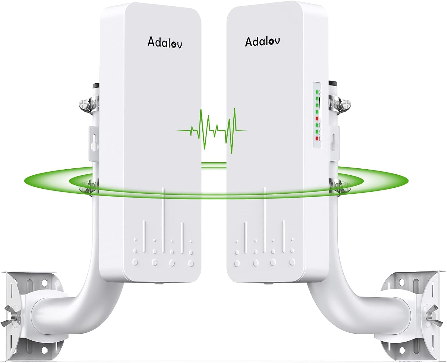 Adalov Wireless Bridge, 3KM 5.8G Point to Point Outdoor CPE, Long Range WiFi Bridges for PtP/PtMP with 14DBi High Gain Antenna for Network Sharing,Network Extend,Starlink Network Extend (CPE660)