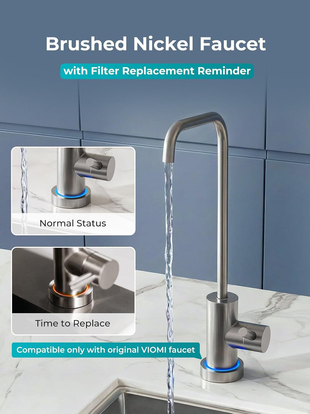 VIOMI 600GPD RO Water Filtration System, TDS and PFOS/PFOA Reduction, 9-Stage Reverse Osmosis Water Filter, NSF/ANSI 42, 53, and 372 Certified, Tankless Reverse Osmosis System Under Sink with Faucet