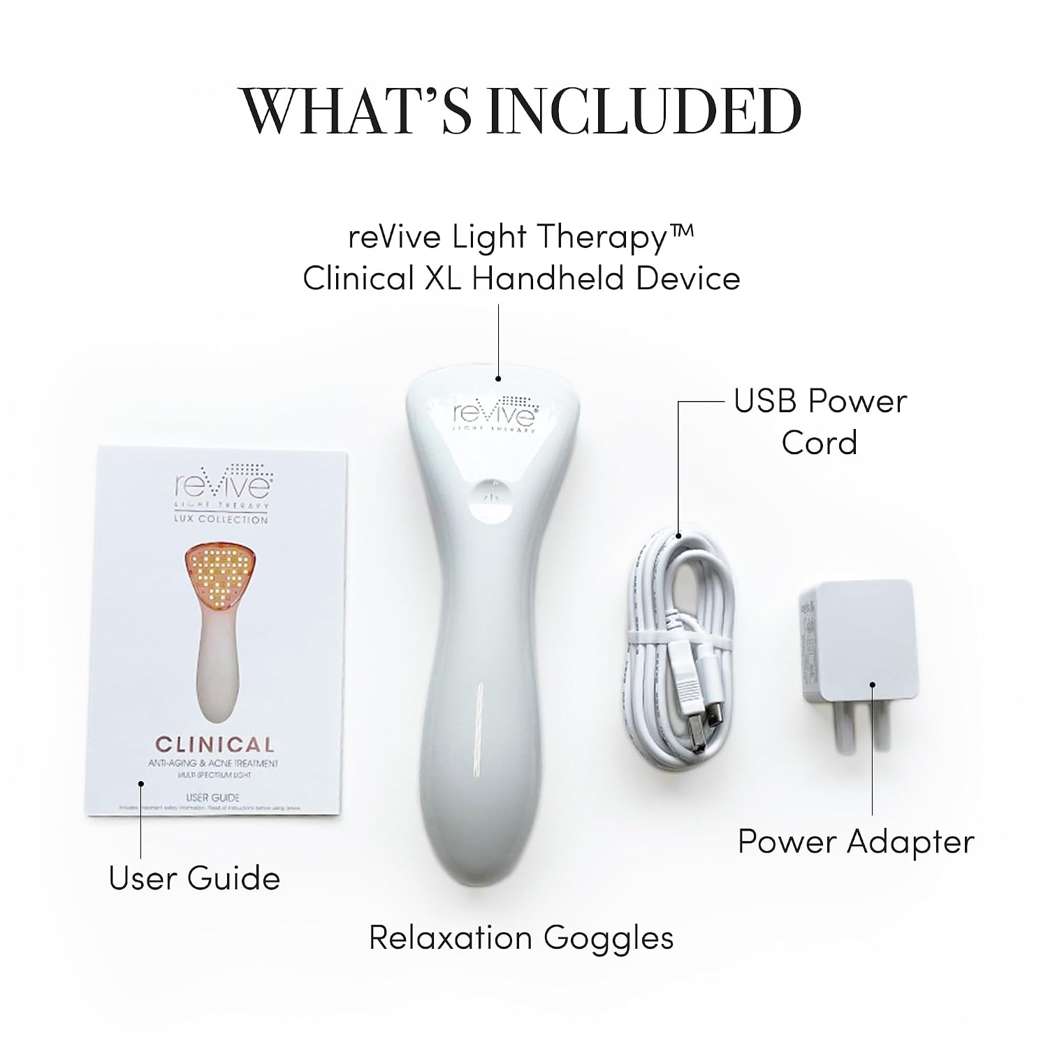 reVive Light Therapy Lux Collection Clinical Device for Aging and Acne, Red, Infrared & Blue Light Therapy Products for Wrinkles, Fine Lines, and Breakouts, Triangular Head, At-Home Acne Tools
