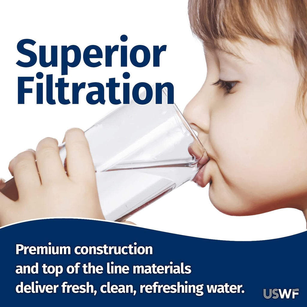 Replacement Filter Set for USWF 2-Stage Chloramine Reduction Filtration System, 5 Micron Sediment 10x4.5' and 1 Micron Chloramine Reduction Carbon Block 20x4.5' | Made in the USA