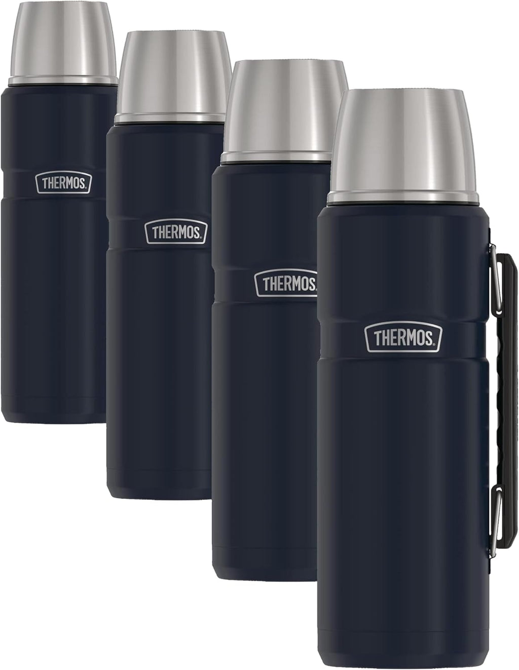 THERMOS Stainless King Vacuum-Insulated Beverage Bottle,40 Ounce,Midnight Blue,(Pack of 4)