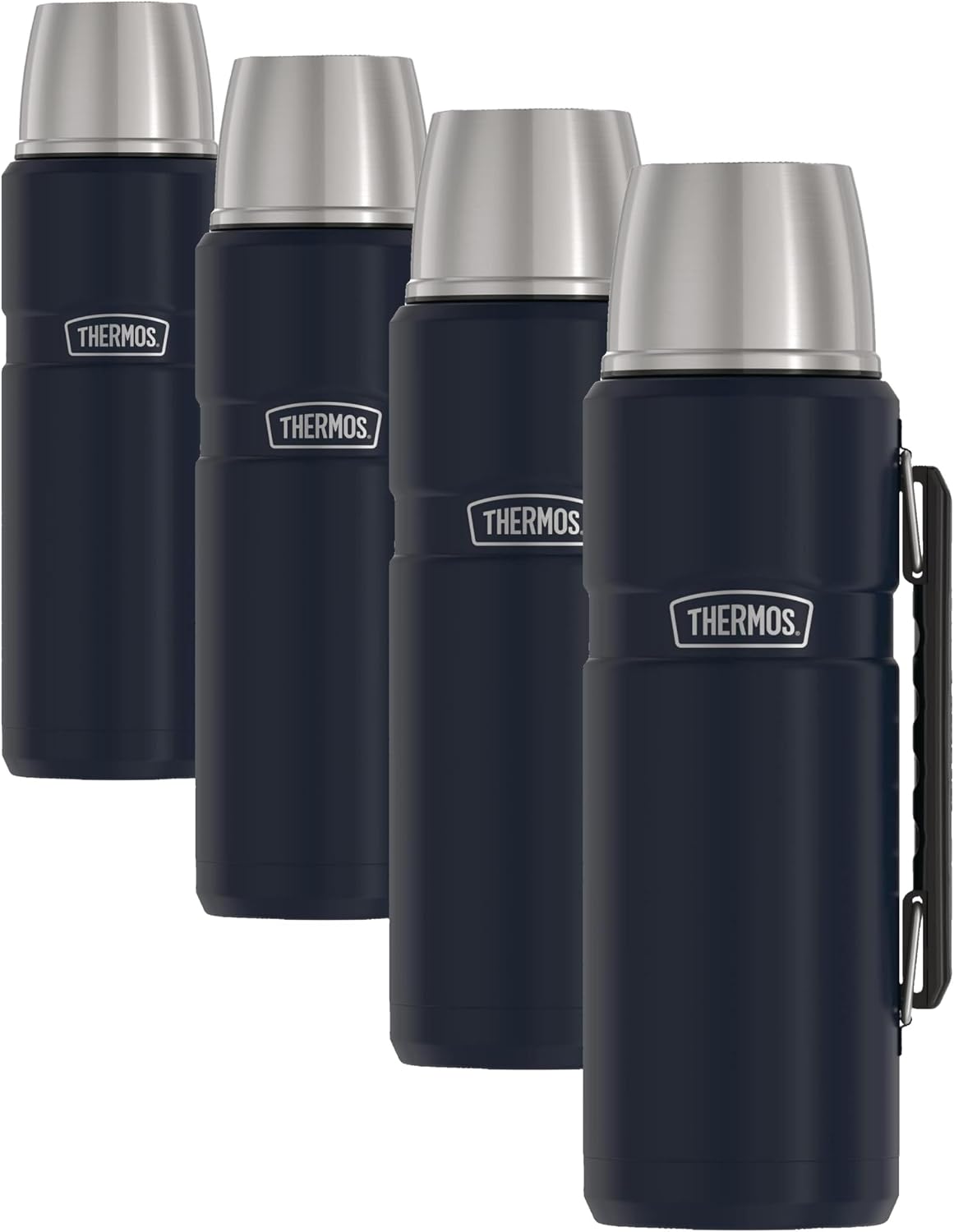 THERMOS Stainless King Vacuum-Insulated Beverage Bottle,40 Ounce,Midnight Blue,(Pack of 4)