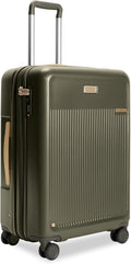 Briggs & Riley 27' Medium Expandable Spinner - Checked Luggage for Travel, Suitcases with Wheels, Hardside Rolling Bag for Men & Women, Self-Repairing Zipper - Sympatico Collection, Olive