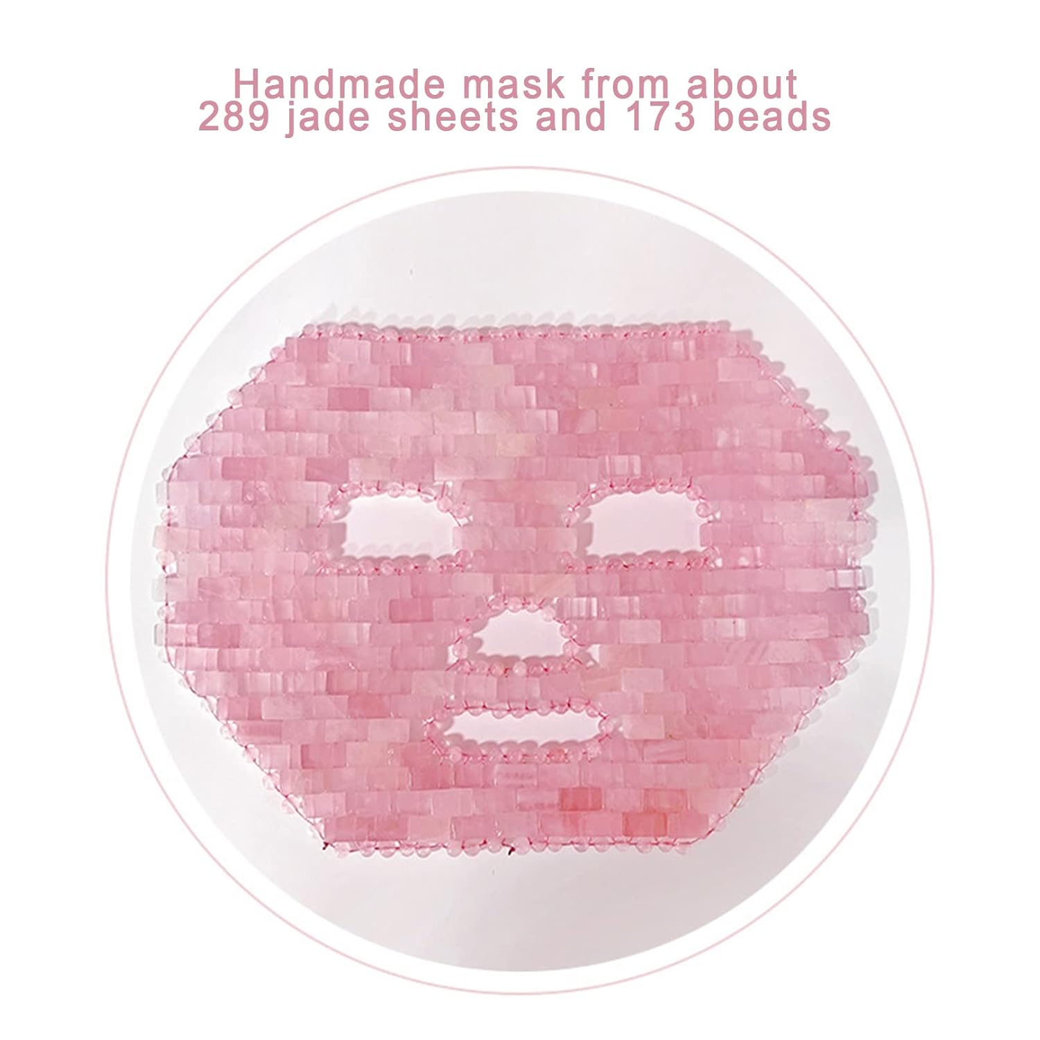 Jade Face Mask Natural Crystal Facial Mask Jade Ice Sleeping Mask Beauty Skincare Massage Tool for Face to Promote Relaxation and Stress Relief Rose Quartz Gifts (Color : Aventurine Jade)
