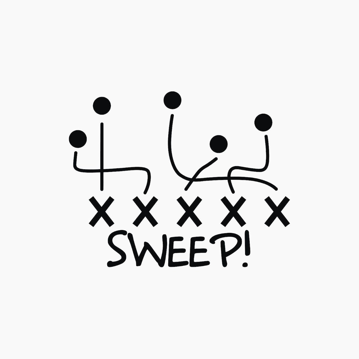 CafePress Football Sweep Magnets 2.25' Magnet (100 pack)