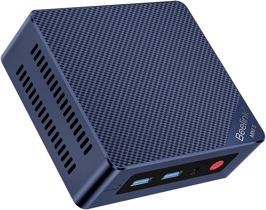 Beelink MINI S12 Mini PC with N95 Processor, 8G DDR4 480G SSD Mini Desktop PC, WiFi5, BT4.2, Dual HDMI, 2.5G LAN W-11 Home WMini Computer