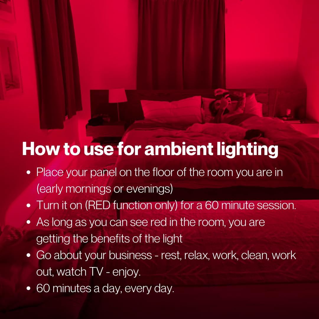 Fringe Red Light Panel, Has Both Red Light 660nm and Infrared Light 850nm, 360 LED Lights, Sports Recovery (Therapy Panel 189W) Ideal for Pain Relief, Sleep and Energy Recovery