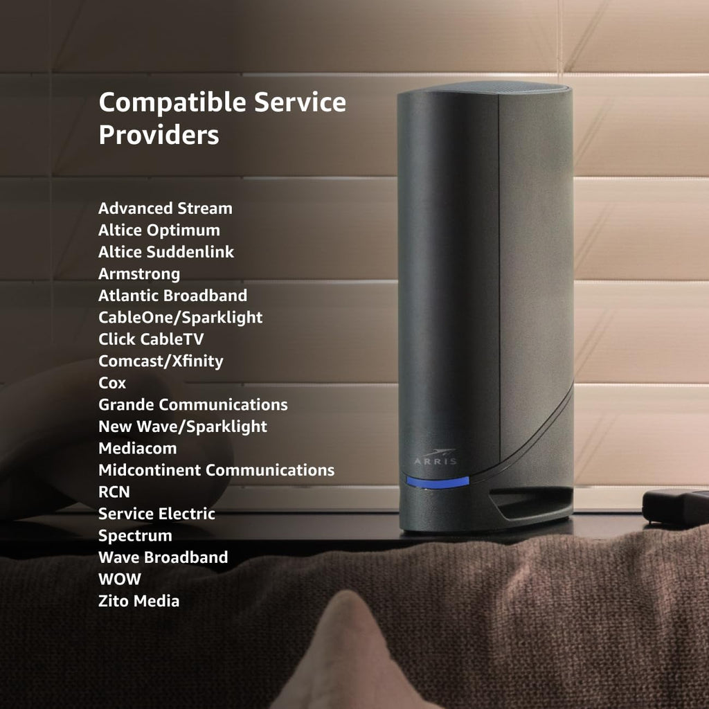 ARRIS (G36) - Cable Modem Router Combo - Fast DOCSIS 3.1 Gigabit WiFi 6 (AX3000), 1.2 Gbps Max Speeds, Approved for Comcast Xfinity, Cox, Spectrum & More [Check with your provider for compatibility]