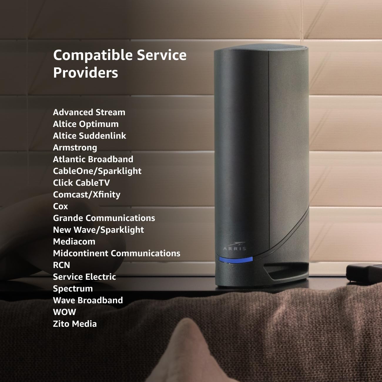 ARRIS (G34-RB) - Cable Modem Router Combo - Fast DOCSIS 3.1 Gigabit WiFi 6 (AX3000), Approved for Comcast Xfinity, Cox, Spectrum & More, 1 Gbps Max Internet Speeds - Renewed