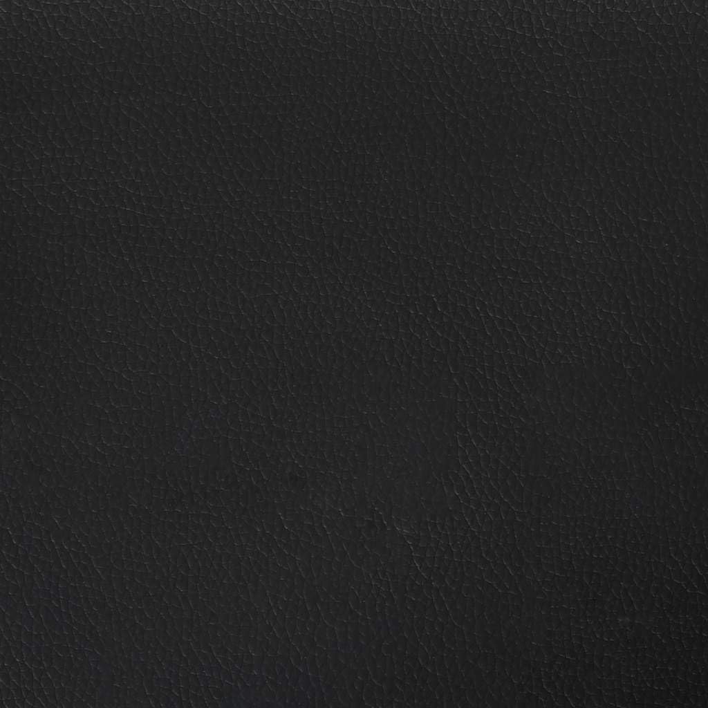 Full Size Platform Bed Frame Upholstered Faux Leather No Box Spring Needed Sturdy Slatted Base Modern Bedframe for Bedroom Black 53.9'x74.8'