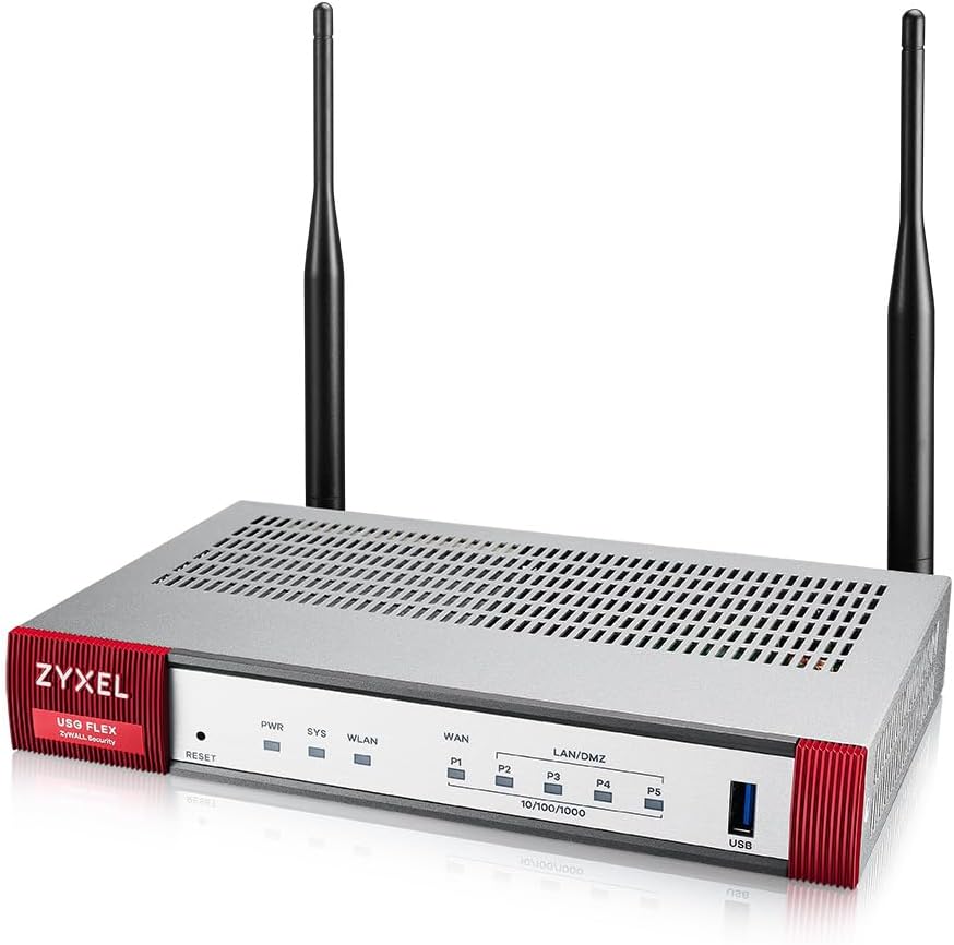 Zyxel USGFLEX50AX ZyWALL VPN Network Security Firewall Router | Hardware Only | Integrated WiFi 6 | Home & Small Business | Up to 25 Users | Nebula Cloud Option