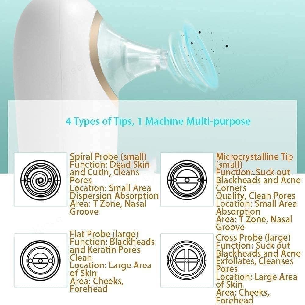 Electric Blackhead Vacuum Cleaner Extractor Tool Device Removal Suction Beauty for Women