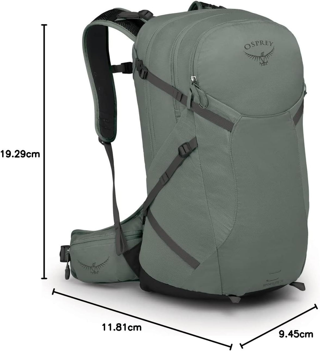 Osprey Sportlite 25L Lightweight Hiking Backpack for Men and Women, Pine Leaf Green, S/M