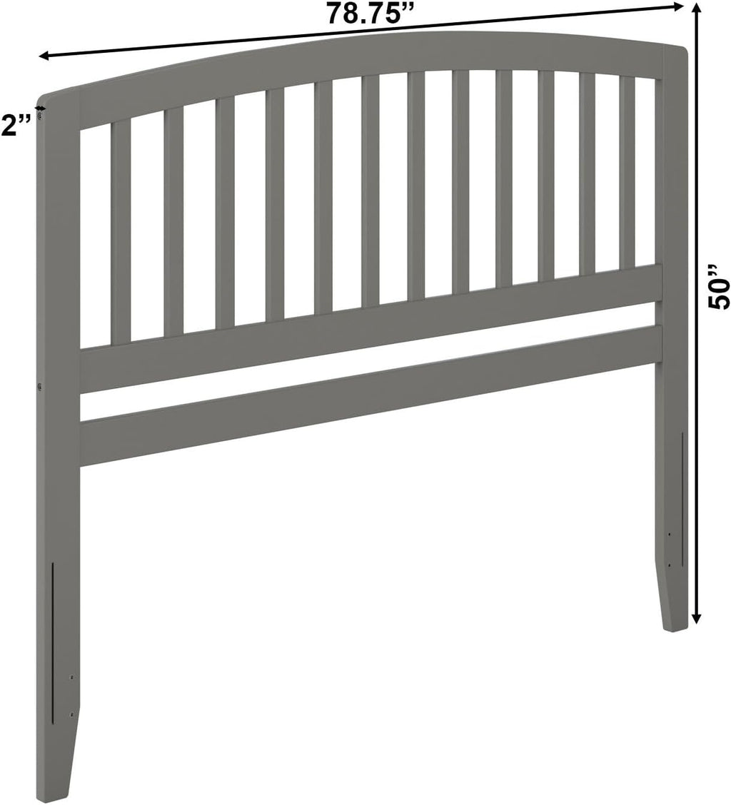 AFI, Richmond Slatted King Solid Wood Headboard, Grey