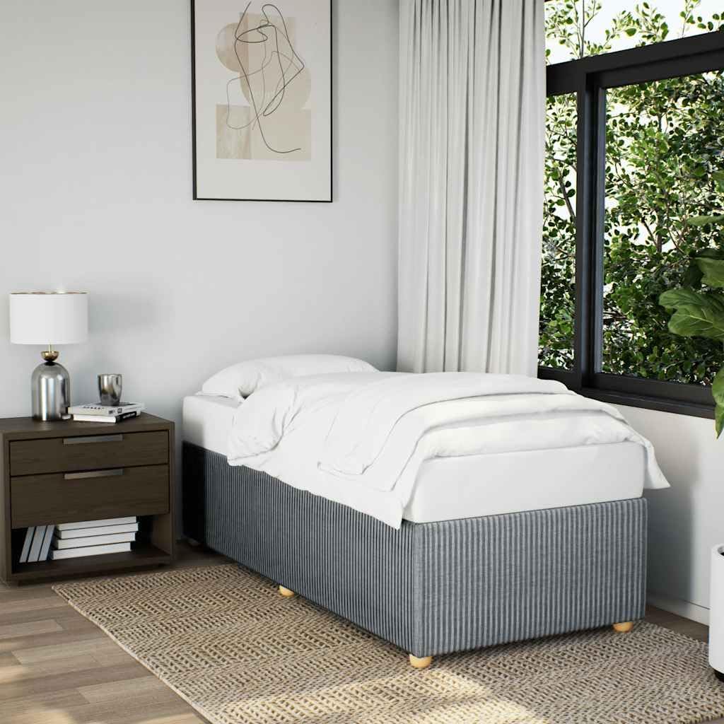 Light Grey Polyester Upholstered Twin XL Bed Frame with Engineered Wood Construction for Modern Bedroom, Breathable Fabric and Easy Assembly Included, 4-Piece Set for Adults