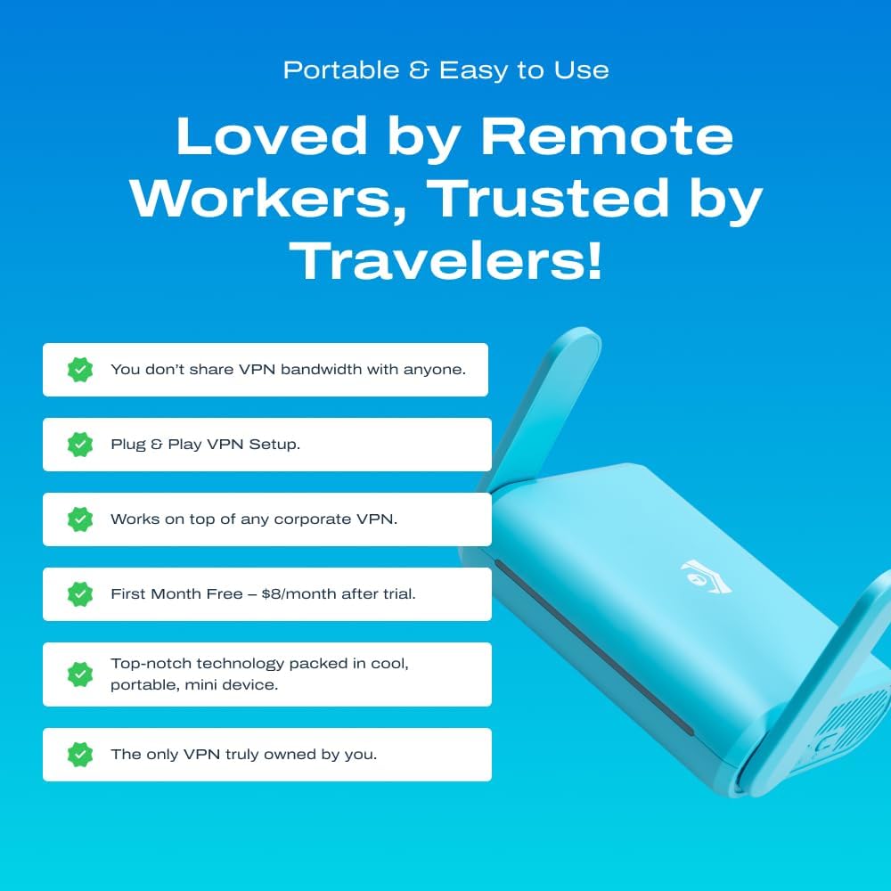Maui MA-B256, Server & 2 Travel Router VPN – Secure Home Network Access from Anywhere, Keep Your Home IP Wherever You are, and Enjoy Private, Full VPN Control