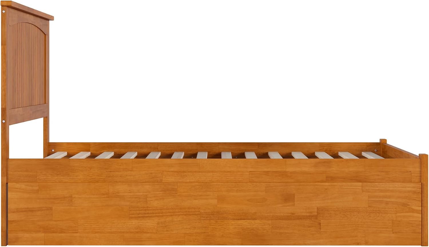 AFI, Nantucket Full Platform Bed with Footboard & Twin Trundle, Light Toffee