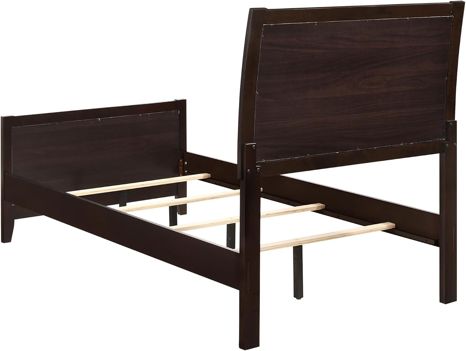 GOWE Cappuccino and Black Twin Panel Bed