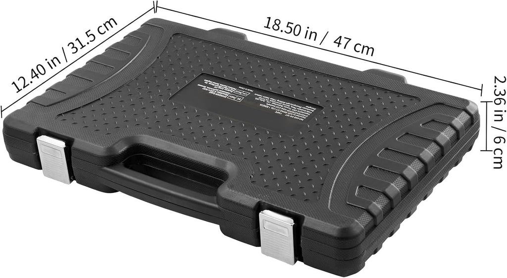 Happybuy 116-Piece Tap and Die Set, Metric & SAE, Bearing Steel Taps & Dies, Threading Tool for External & Internal Threads, Accessories & Storage Case