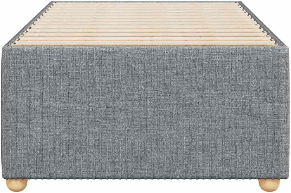 Light Grey Polyester Upholstered Twin XL Bed Frame with Engineered Wood Construction for Modern Bedroom, Breathable Fabric and Easy Assembly Included, 4-Piece Set for Adults