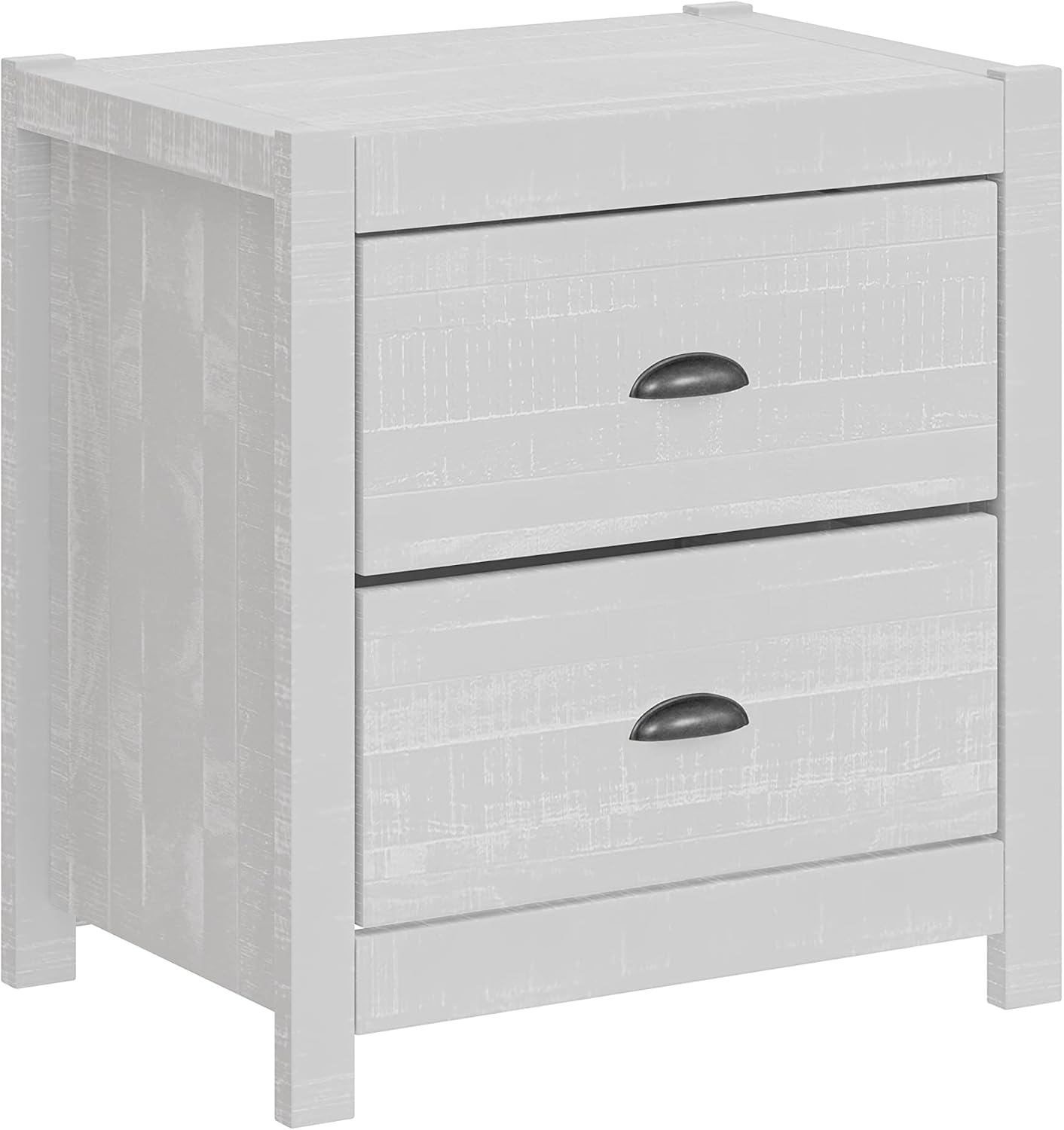 3 Pcs Twin Bed Set, Heavy Duty Solid Wood Twin Size Bed e with Bedside Table Set of 2, White