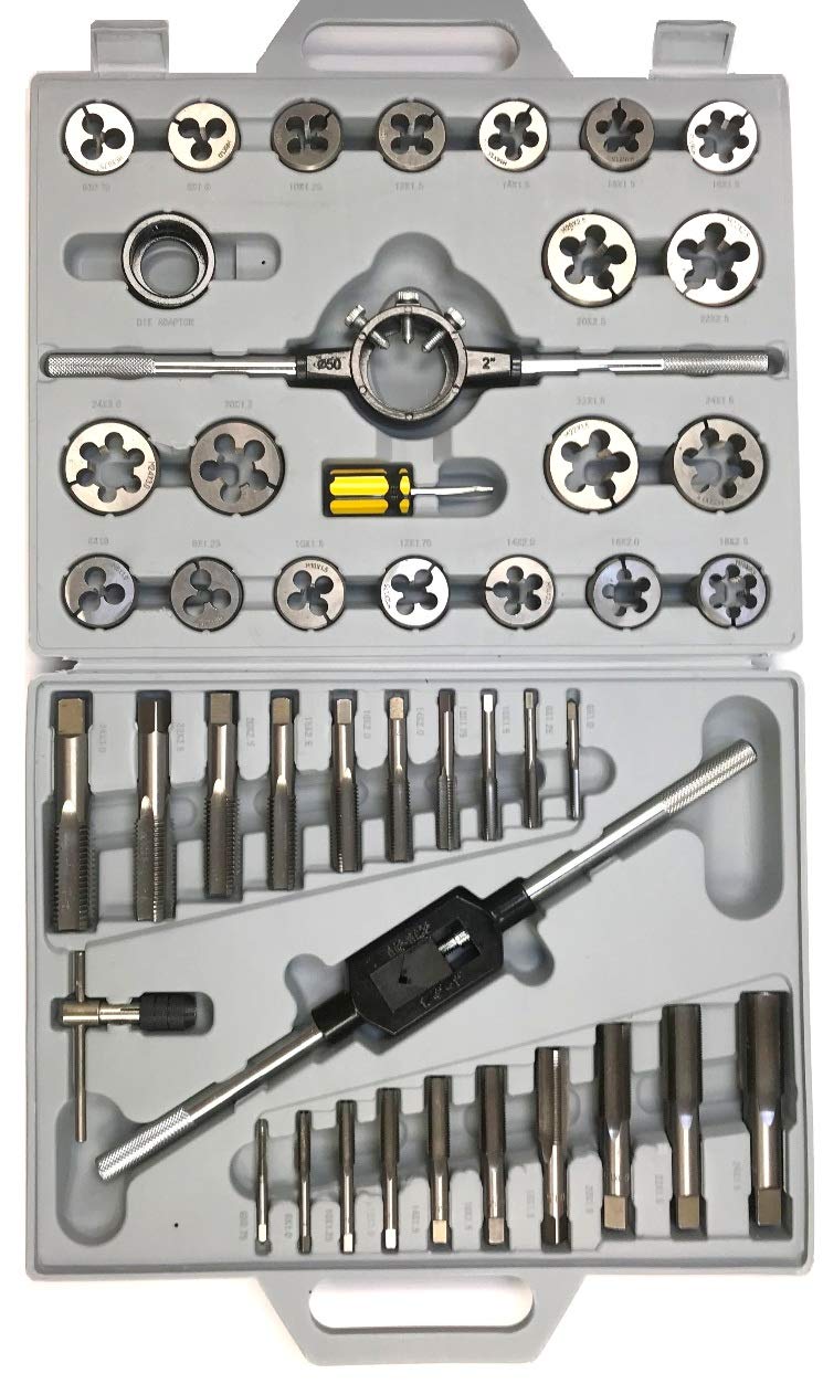 HHIP 1011-0002 45 Piece Tap & Die Set, 6-24mm - Tungsten