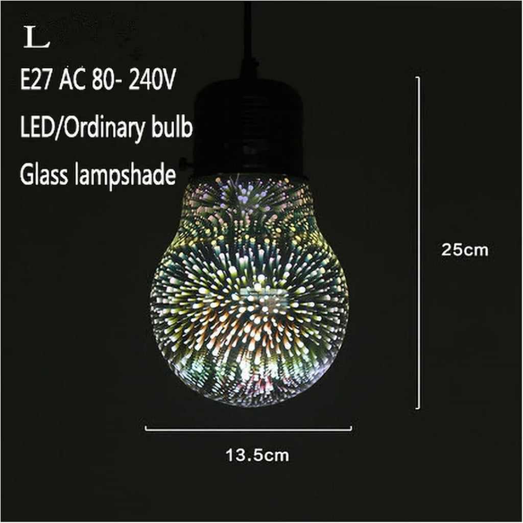 Chandelier, Nordic Colorful Glass Pendant Lights for Furniture Living Room Chandelier Decoration Modern 3D Shade Lamp Luminarias(Brass)