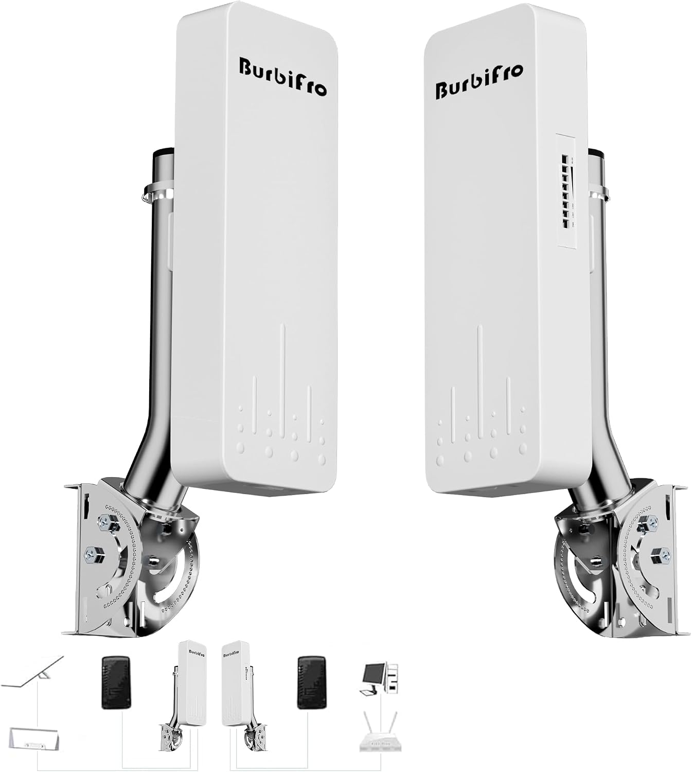 Point to Point Starlink Internet Long Range Extender with Bracket for Starlink Gen-3/ Standard-4/ Standard-4X Router, Starlink WiFi/Signal Extender, 5.8GHz 3KM 18dBi Antenna