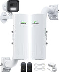 UeeVii Wireless Bridge with Camera: Long Range Point to Point Security System CPE450 + 3MP IP Camera Kit, Easy Setup for Homeowner and Business Owner for Barn Farm Ranch Warehouse Factory Security