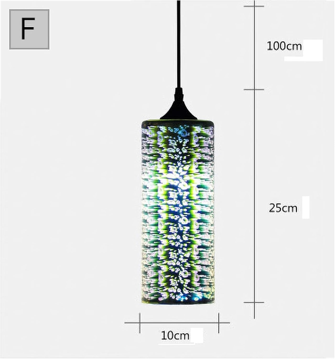 Chandelier, Nordic Colorful Glass Pendant Lights for Furniture Living Room Chandelier Decoration Modern 3D Shade Lamp Luminarias(F)