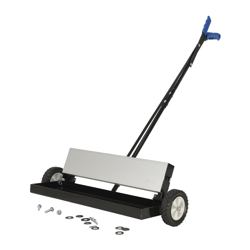 Vestil MPSR-24-B Magnetic Push Sweeper with Bended Handle 38 in. x 39 in. x 41 in. 50 Lb. Capacity Black