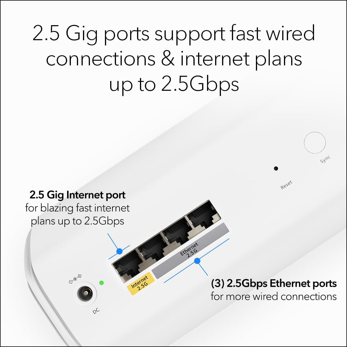 NETGEAR Orbi 770 Series Tri-Band WiFi 7 Mesh Network System (RBE772) - Router + 1 Satellite Extender, Security Features, Up to 11Gbps, Covers up to 5,500 sq.ft., 100 Devices, 2.5 Gig Internet Port