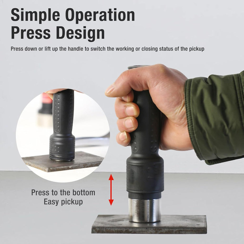 Magnetic Pickup Tool Press Activated Magnetic Sweeper Nail Finder Pickup Tool with Anti Slip Handle for Small Metal Parts