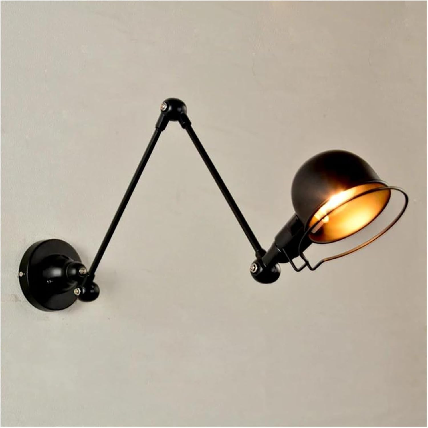 Wall Sconces, Nordic Retro Adjustable Joint Long Arm Wall Lamp Creative Indoor Bedroom Bedside Home Decor Iron Light Modern Luminaria
