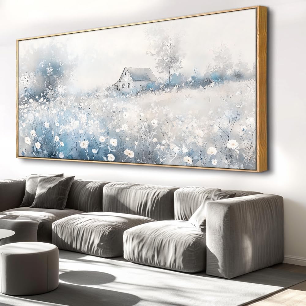 landscape Abstract Wall Art For Living Room Large Size Framed Canvas Wall Art Abstract Wall Decor Abstract Art Paintings Modern Artwork Decor for Bedroom Bathroom 60x30in