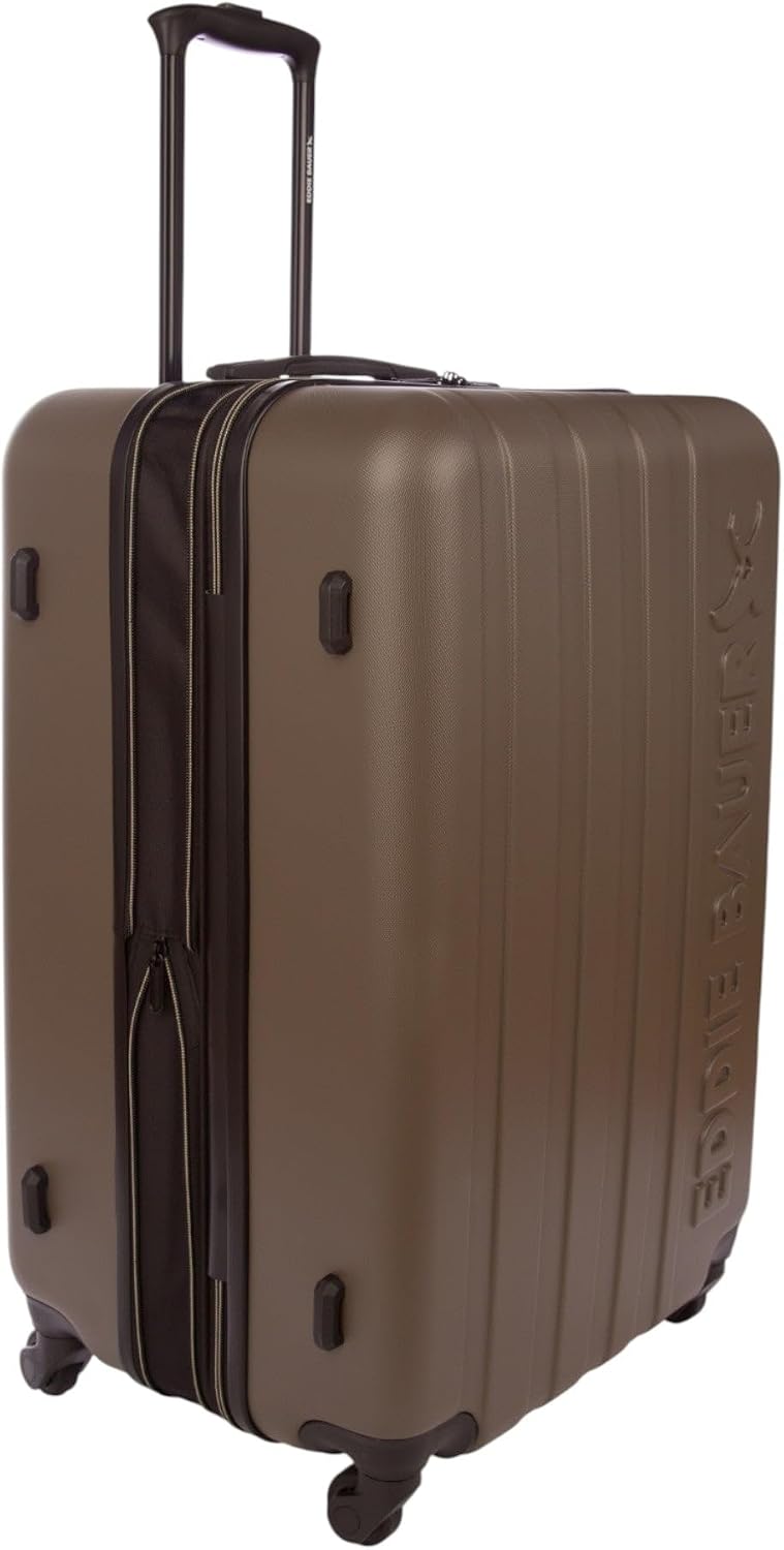 Eddie Bauer Flatiron Check-In 28' Luggage | Hardside | Spinner Wheels | Expandable | Lightweight | Travel Essentials - Dark Fatigue