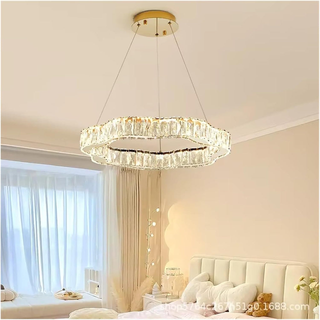 Crystal Chandelier Foyer Steel Petal Led Pendant Lights Indoor Lighting Luminarias Art Decor Hanging Lamp ﻿,Modern Lighting