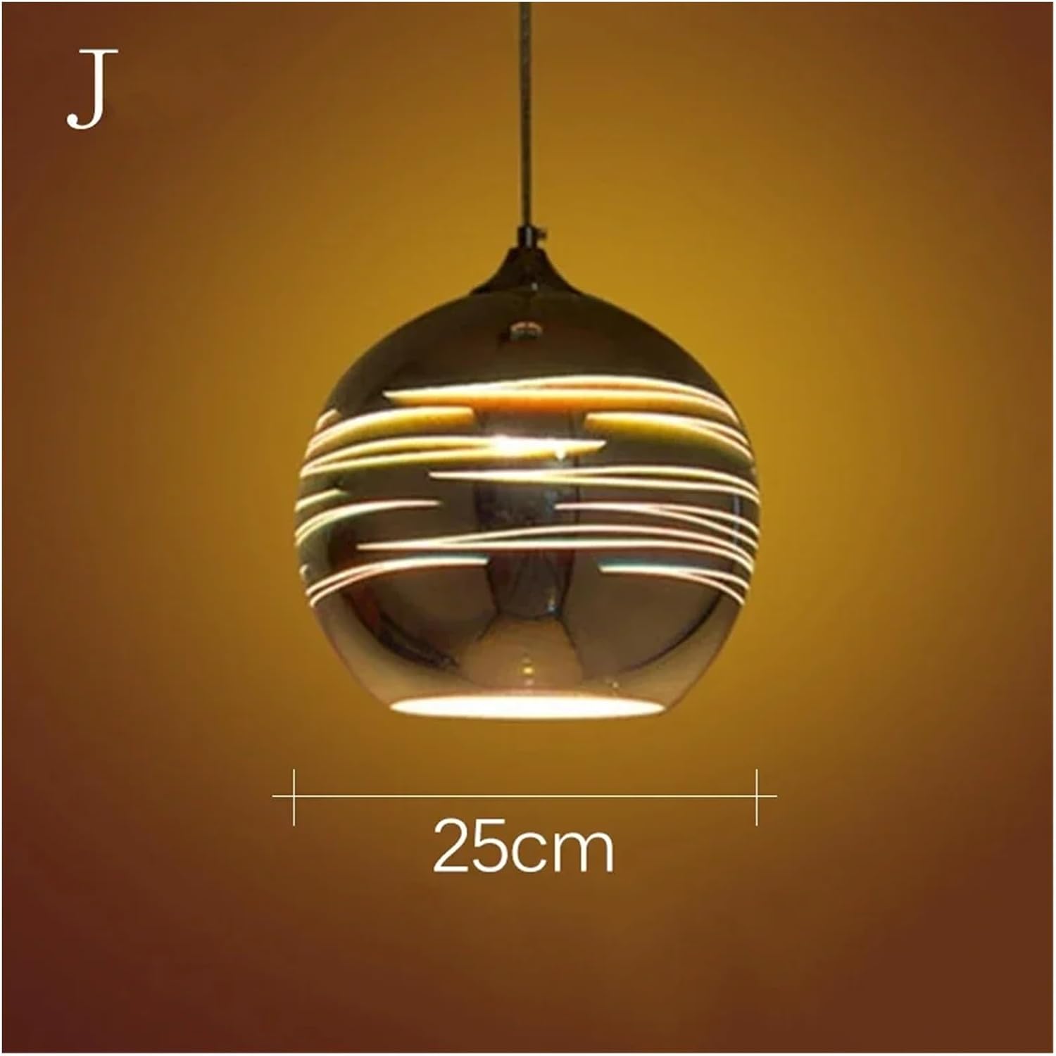 Chandelier, Nordic Colorful Glass Pendant Lights for Furniture Living Room Chandelier Decoration Modern 3D Shade Lamp Luminarias(J-25CM)