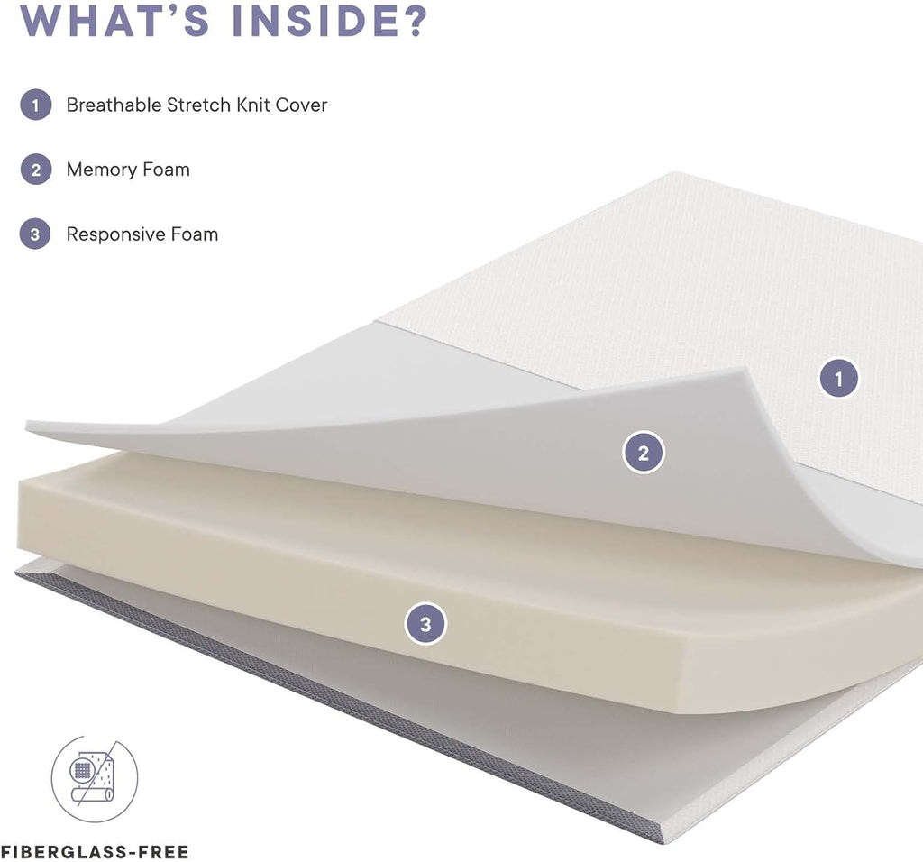Modway Mila Firm 6' Fiberglass Free Memory Foam Full Mattress