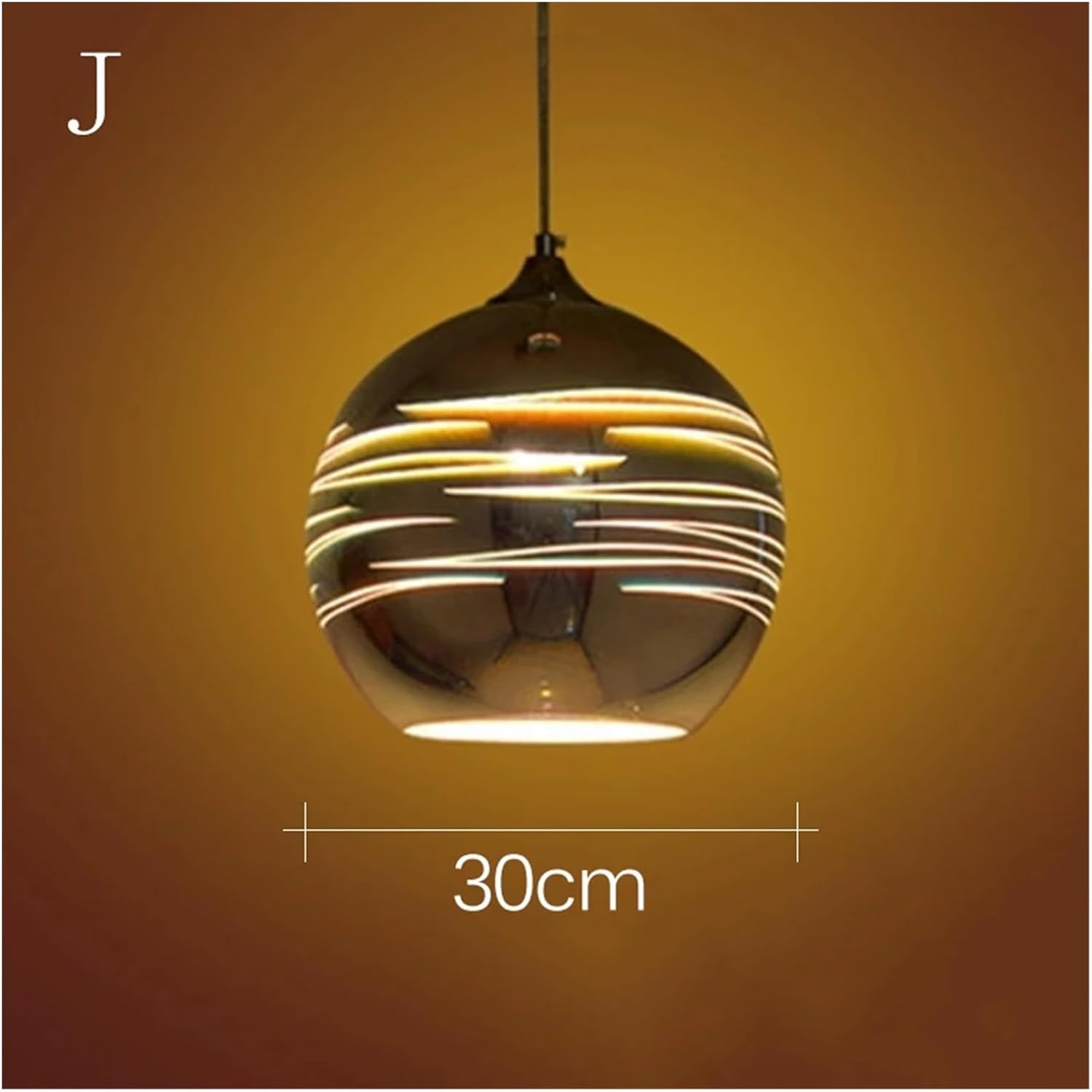 Chandelier, Nordic Colorful Glass Pendant Lights for Furniture Living Room Chandelier Decoration Modern 3D Shade Lamp Luminarias(J-30CM)