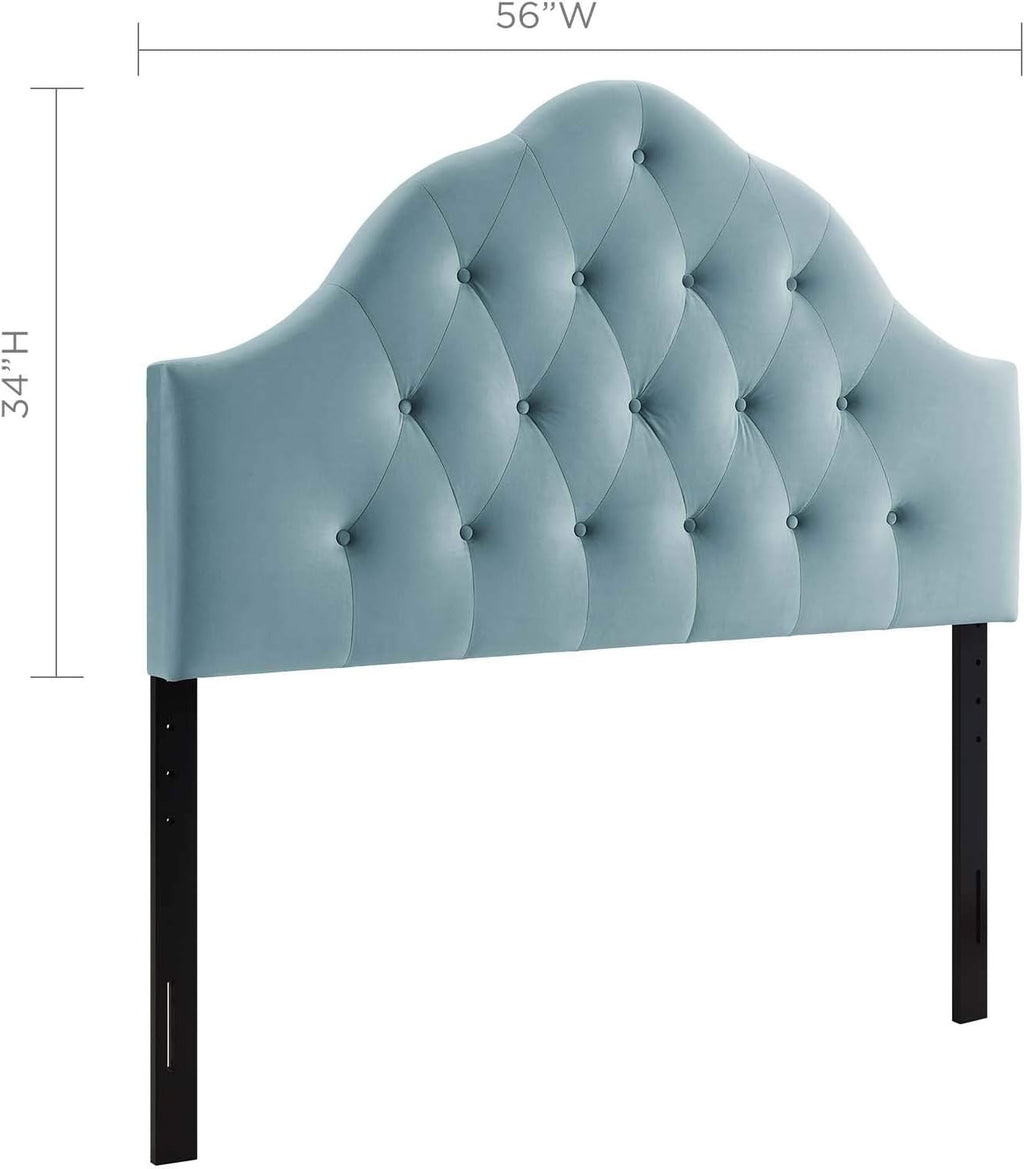 Modway Sovereign Full Diamond Tufted Performance Velvet Headboard, Light Blue