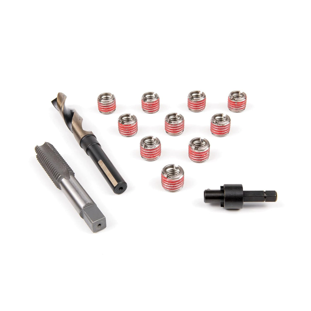 E-Z LOK Metal Thread Repair Kit Tool and Stainless Steel Threaded Inserts Standard Wall 1/2-20 x 3/4-10