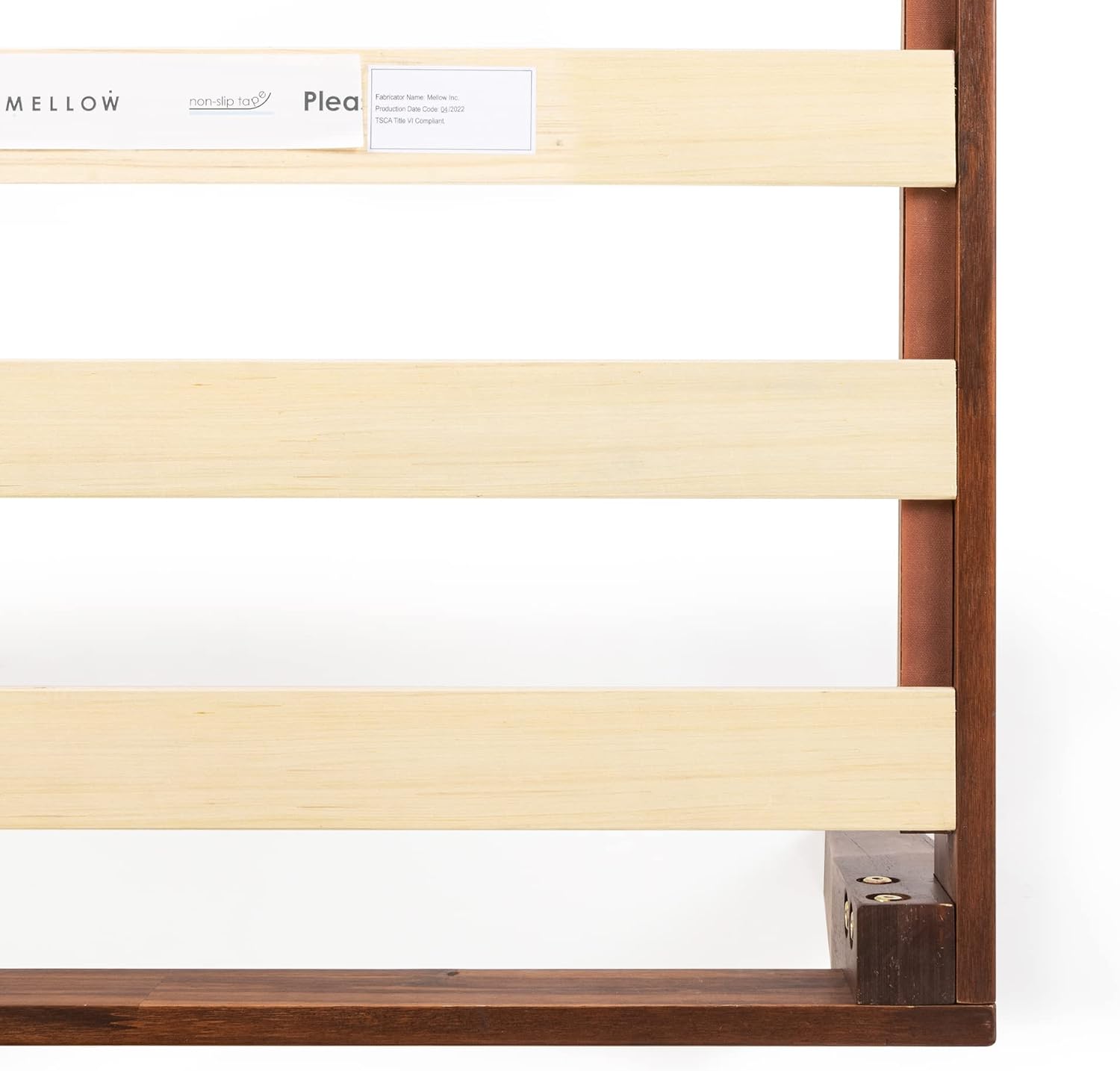 Mellow Naturalista Classic 12 Inch Solid Wood Platform Bed with Wooden Slats, Twin XL, Espresso