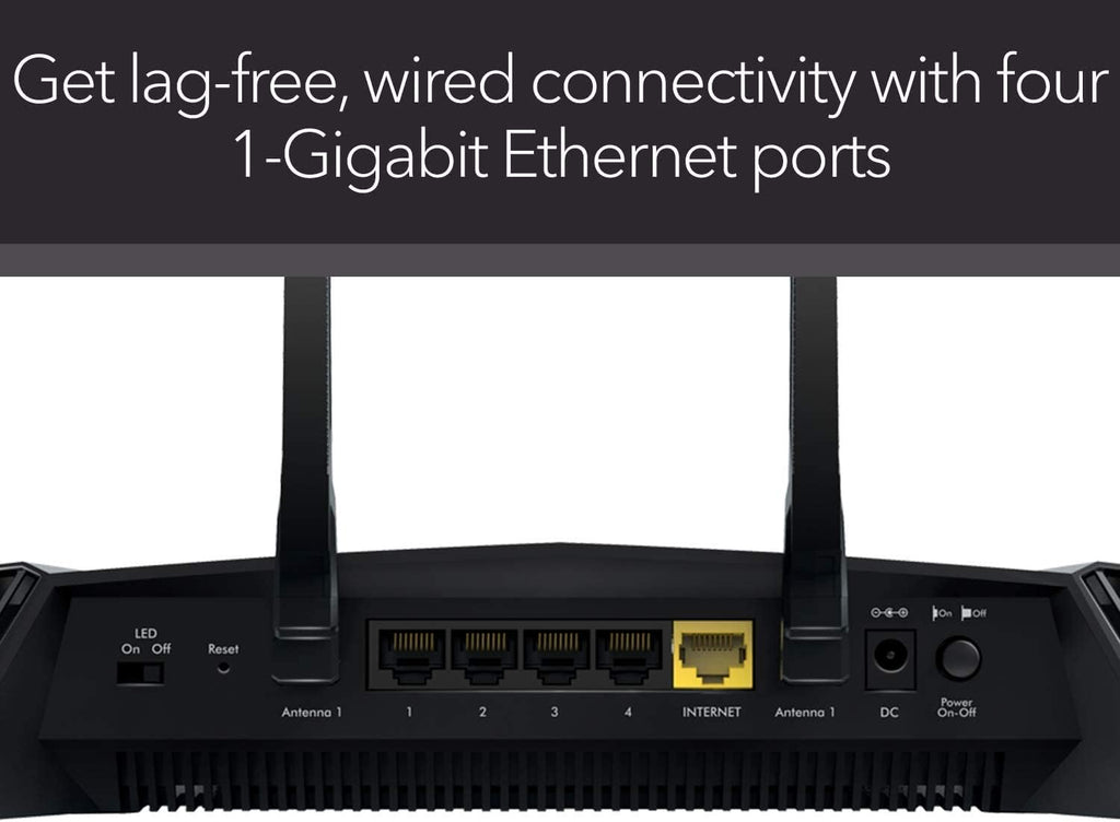 NETGEAR Nighthawk Pro Gaming XR500 Wi-Fi Router with 4 Ethernet Ports and Wireless speeds up to 2.6 Gbps, AC2600, Optimized for Low Ping