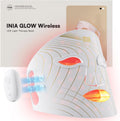 INIA Red Light Therapy Mask for Face, Glow Wireless LED Face Mask Light Therapy with Near-Infrared Red Light (NIR), Rechargeable and Ergonomic Design for Home & Travel