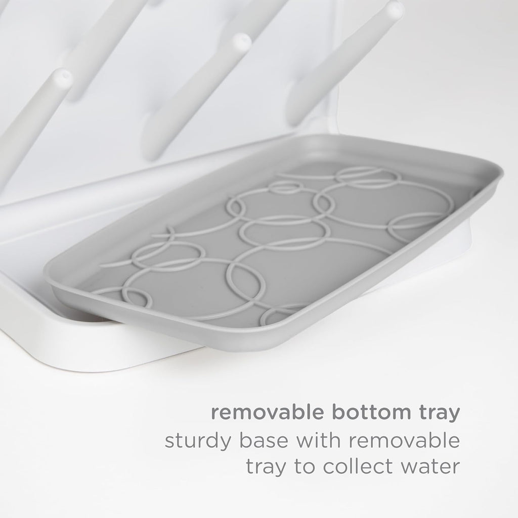 Ubbi Vertical Baby Bottle Drying Rack,Space Saving Countertop Drying Rack Baby Organizer,Gray,(Pack of 6)