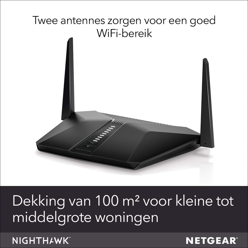 NETGEAR AX3000 Nighthawk AX4 Router New Retail, RAX40-100PES (New Retail Band WiFi 6 4-Stream)