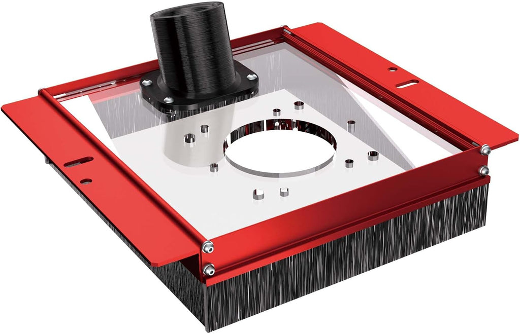 SpeTool Dust Collection Shroud for Slab Flattening Router Sled, 2-15/32' Dust Collection Interface Connect Dust Extractor, Slab Flattening Mill Accessories Compatible with Most Routers