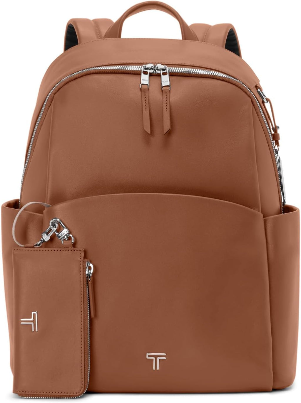TUMI - Voyageur Raina Backpack - Women's Premium Leather Backpack - Everyday Bag with Phone Pocket & Laptop Compartment - Sienna